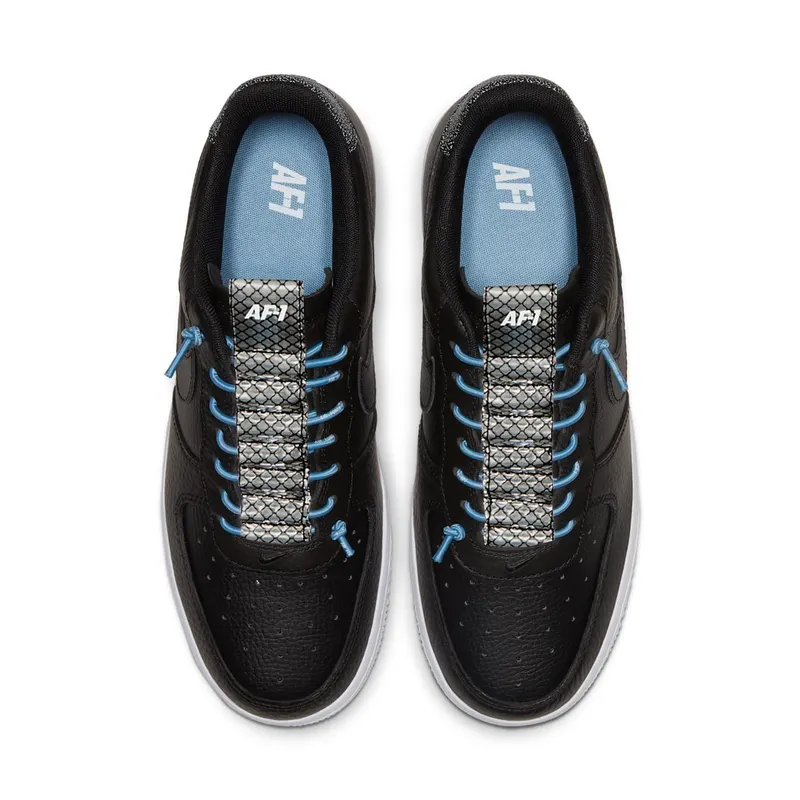 Nike Air Force 1 Low 07 Lux Black Light Blue (W) Black/Light Blue-Black-White (898889-015)