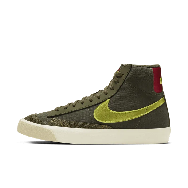 Nike Blazer Mid 77 Olive Snakeskin (W) Medium Olive/Lemon Venom-Fossil (CZ0462-200)