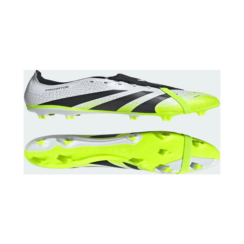 adidas Predator League Fold-Over Tongue FG/MG Cloud White Core Black Lucid Lemon (JI1111)