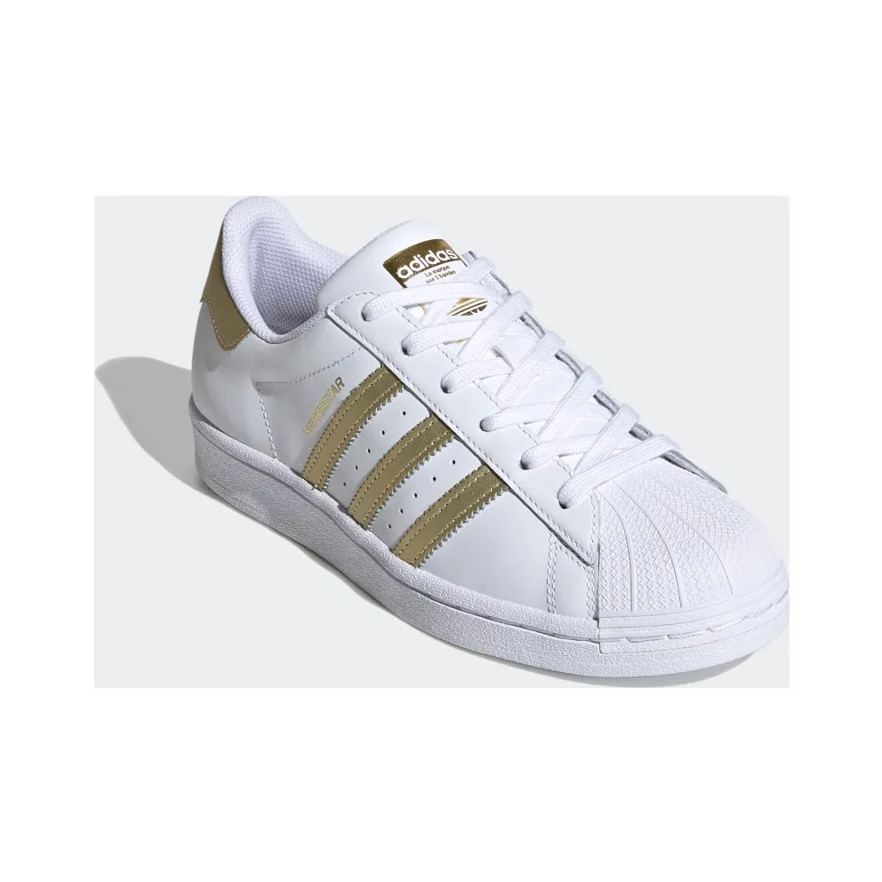 Adidas Superstar Cloud White / Gold Metallic / Cloud White (FX7483)