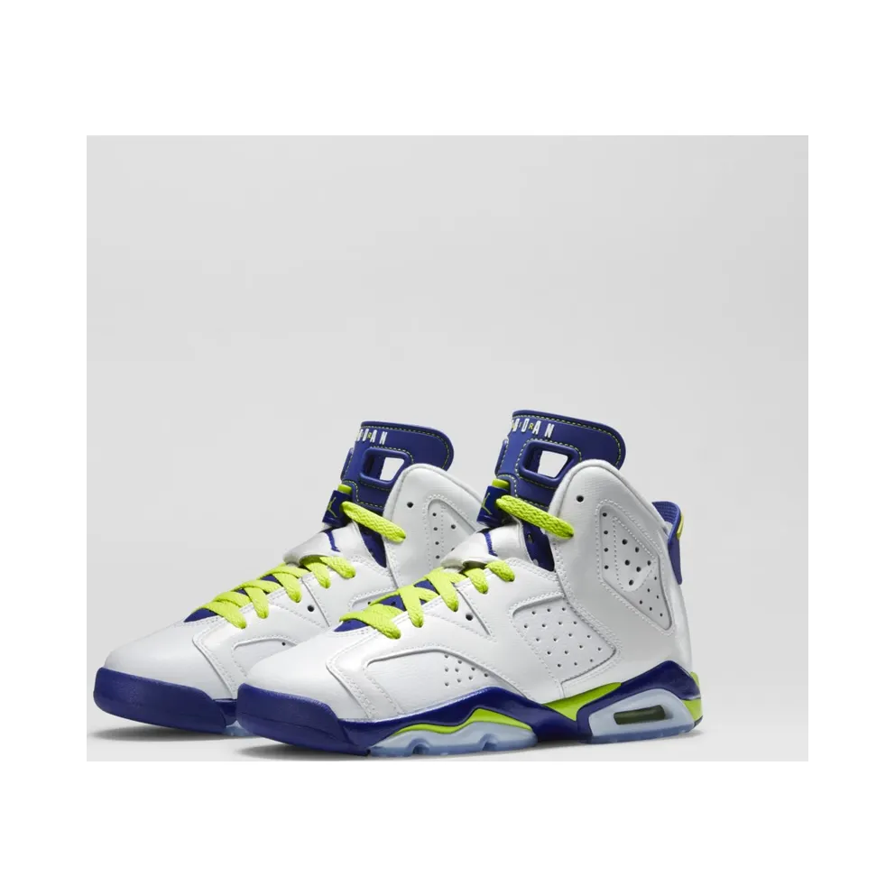 Jordan 6 Retro Fierce Green (GS) White/Frc Grn-Dp Royal Bl-Hypr Pnk (543390-108)