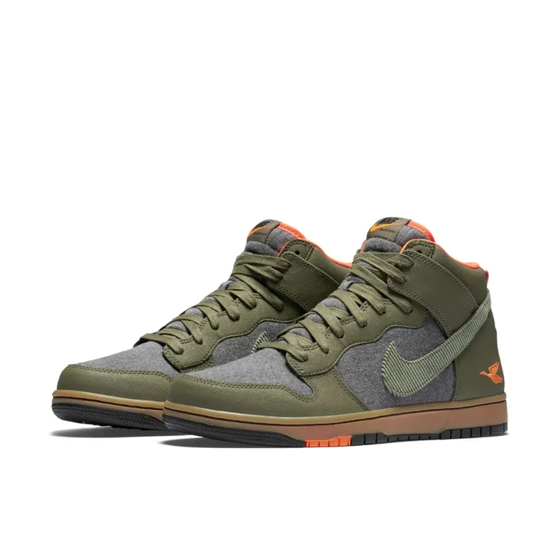Nike Dunk CMFT Swoosh Social Club Olive Medium Olive/Gum Light Brown-Total Orange-Black (705433-200)