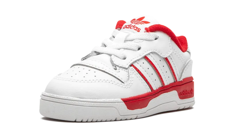 Adidas Rivalry Low I “Cloud White / Cloud White / Scarlet” (EE5947)