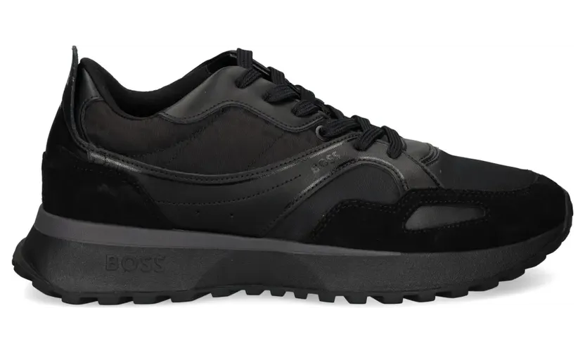 BOSS Sneakers mit Materialmix aus Mesh und Leder – Schwarz (50536496)