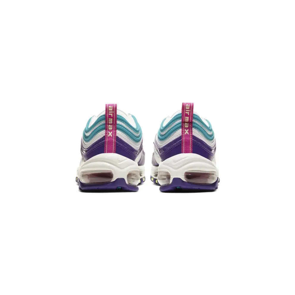 Nike Air Max 97 Easter 2020 (W) Summit White/Voltage Purple-Active Fuchsia-Bright Spruce (CI7388-101)