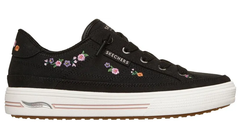 Skechers Arch Fit Arcade – Subtle Bouquet Sneaker Zwart