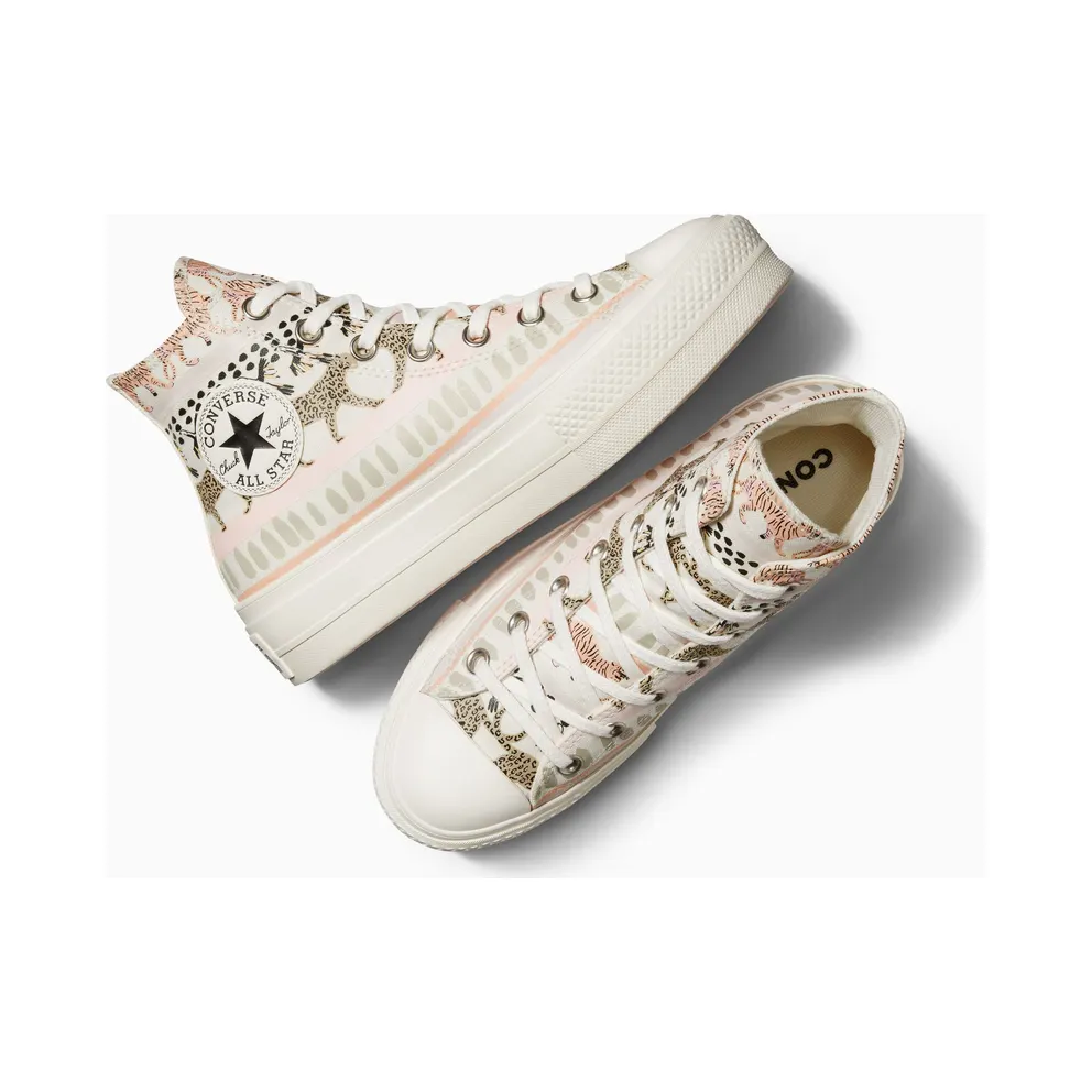 Converse Chuck Taylor All Star Lift Platform Animal Abstract Egret/egret/decade Pink