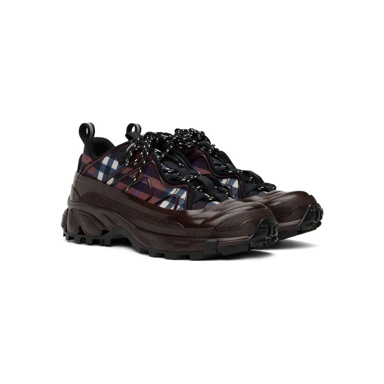 Burberry Burgundy Check Arthur Sneakers (8055586) (4)