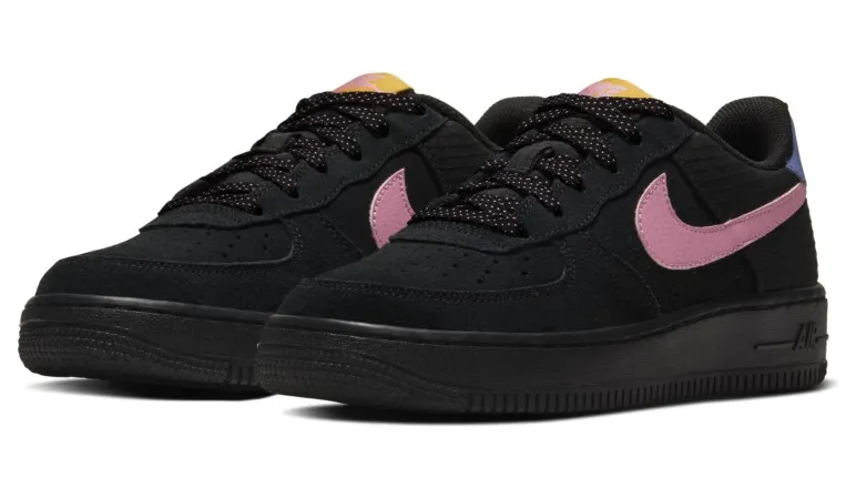 Nike Air Force 1 LV8 2’Black Pollen Rise’ GS Black/Persian Violet/Pollen Rise/Magic Flamingo (CN5710-001)