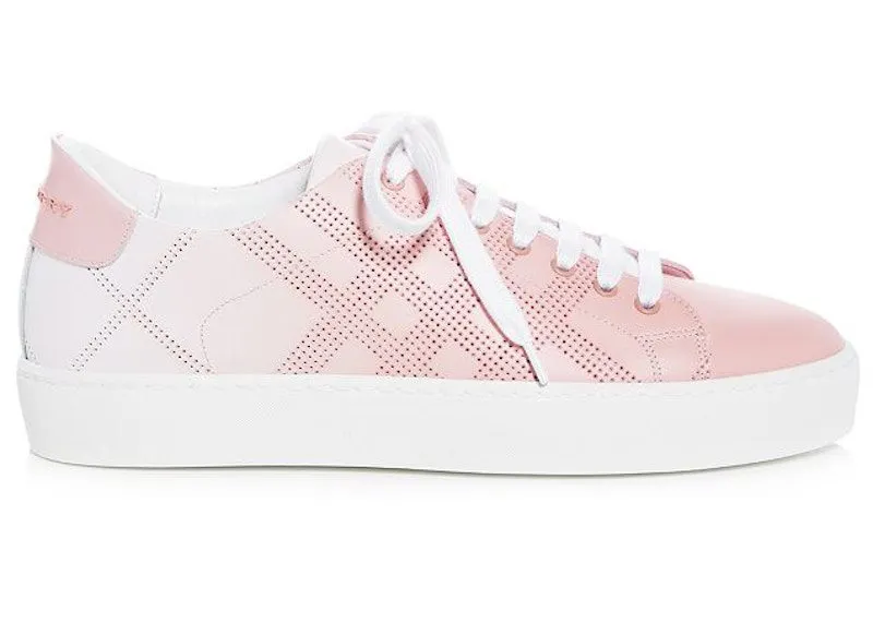 Burberry Westford Perforated Check Low-Top Pink White (8005269)