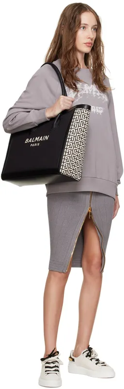 Balmain Off-White B-Court Sneakers (YN0VI711LTPR)