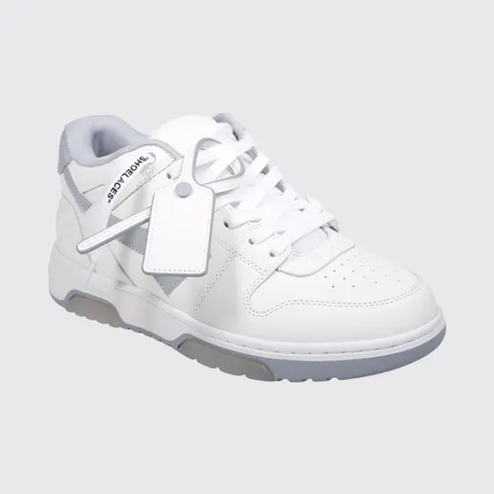 Off-White Bicolor Out Of Office Sneakers in Leather and Recycled Polyester White (M189C9L0190109)