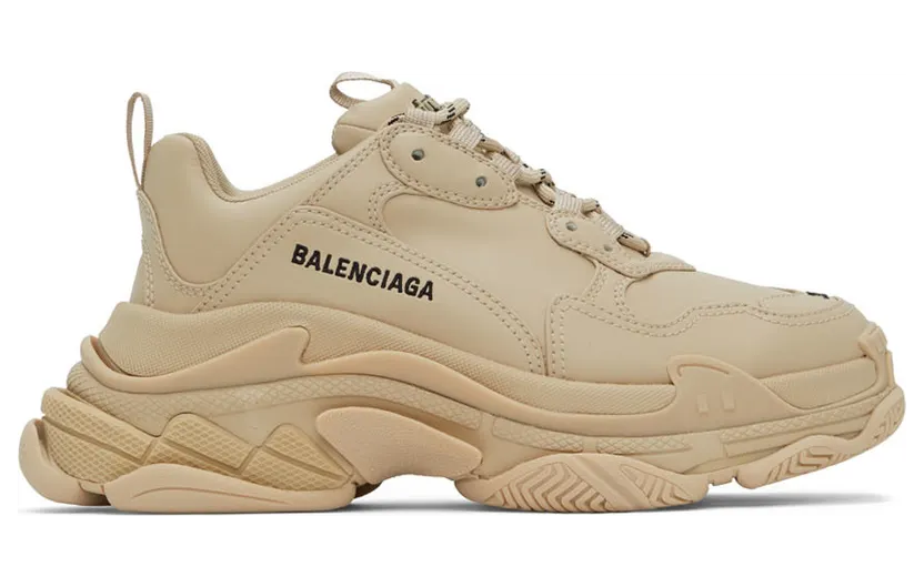 Balenciaga Beige Triple S Low-Top Sneakers (536737-W2FA5-9700)