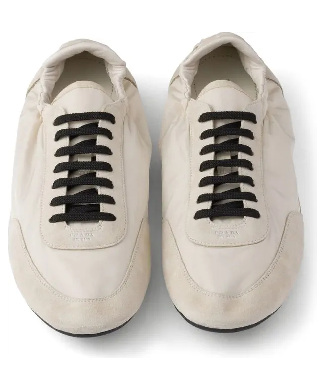 Prada Collapse Re-nylon and Suede Elasticized “Neutrals” (2EG479 F G001 D7C F0304) (4)