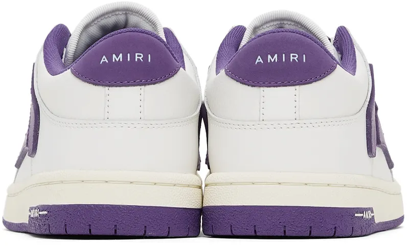 AMIRI White & Purple Skel Top Low Sneakers (PS22MFS003-196)