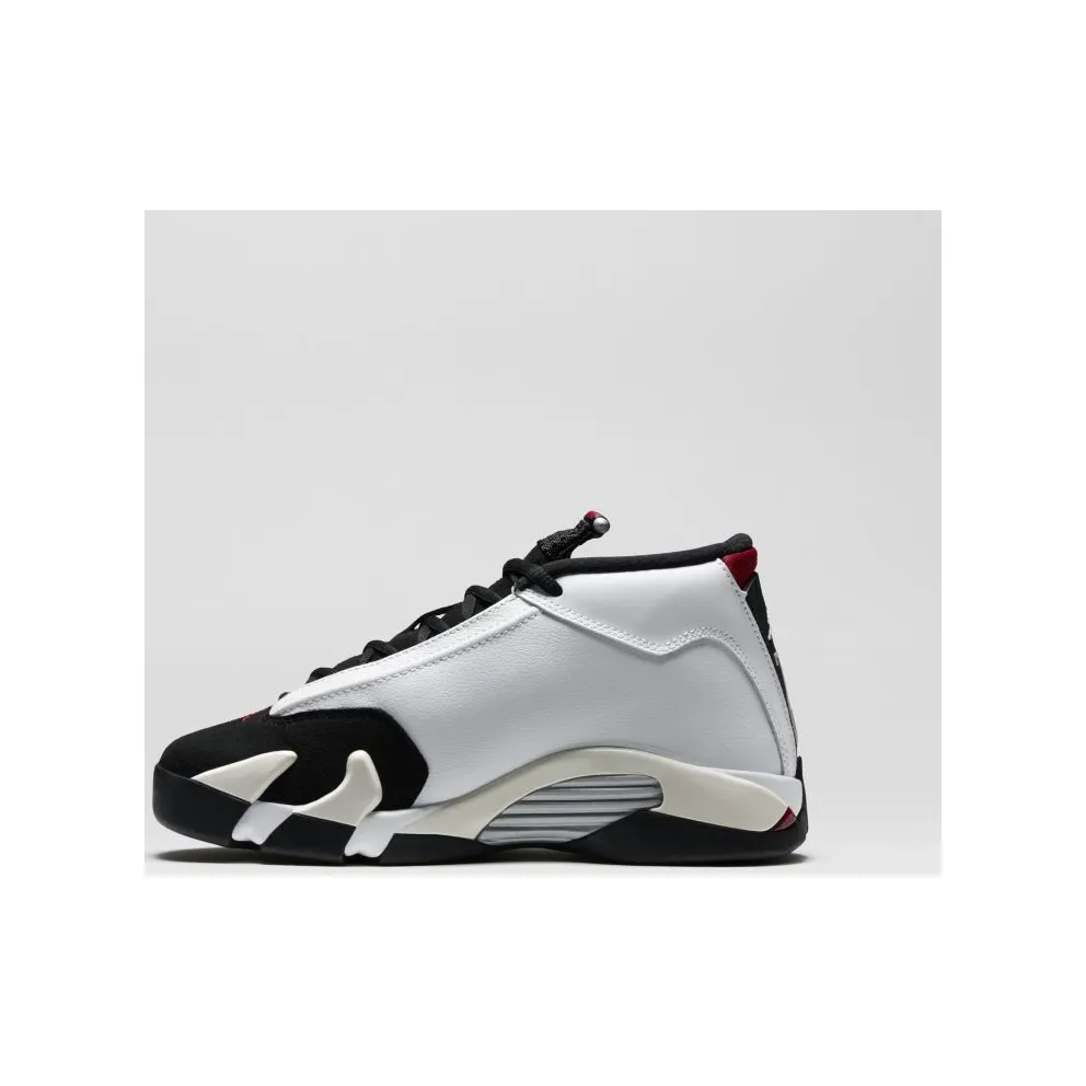 Jordan 14 Retro Black Toe 2014 (GS) White/Black/Varsity Red (654963-102)