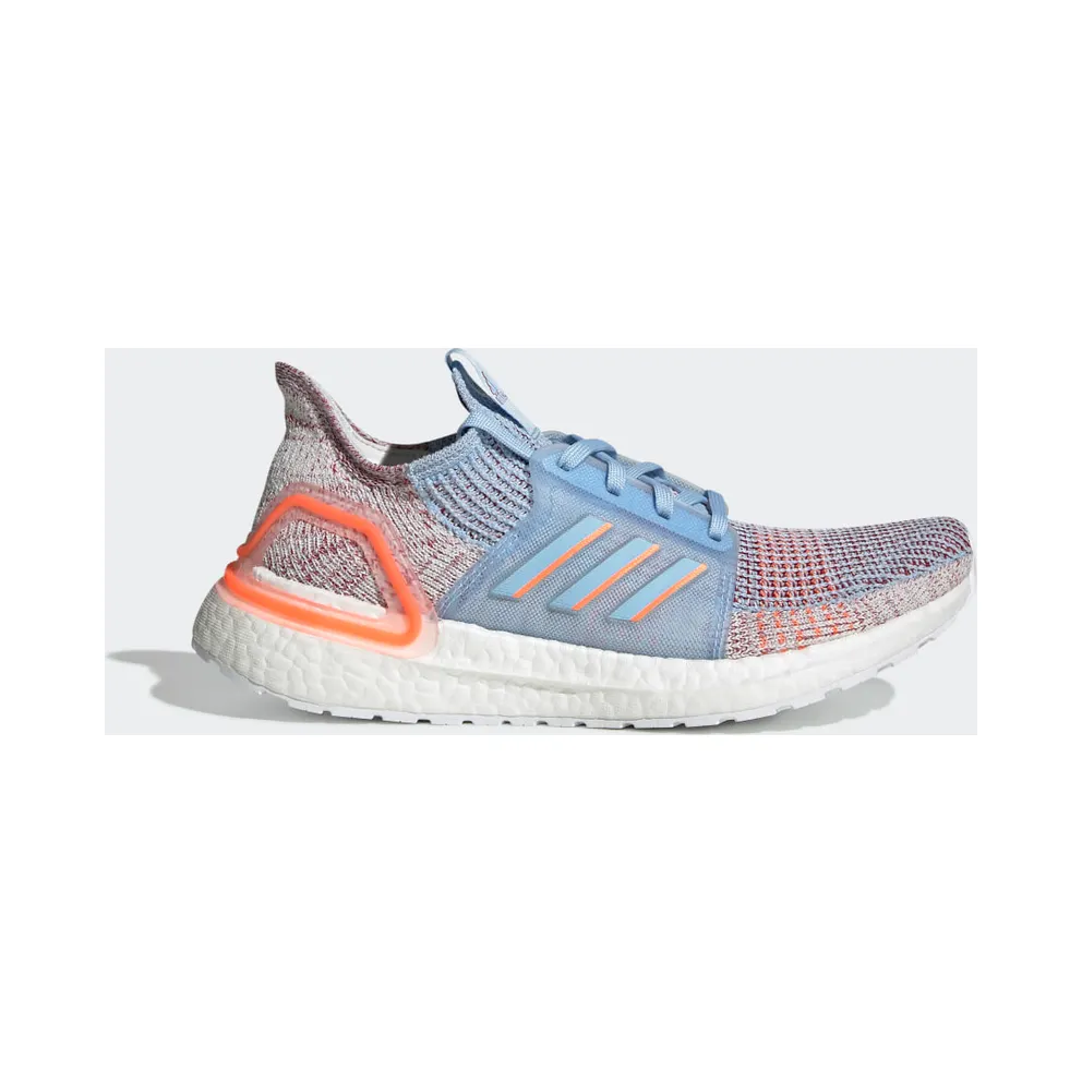 adidas Ultraboost 19 Schuh Glow Blue / Hi-Res Coral / Active Maroon (G27483)