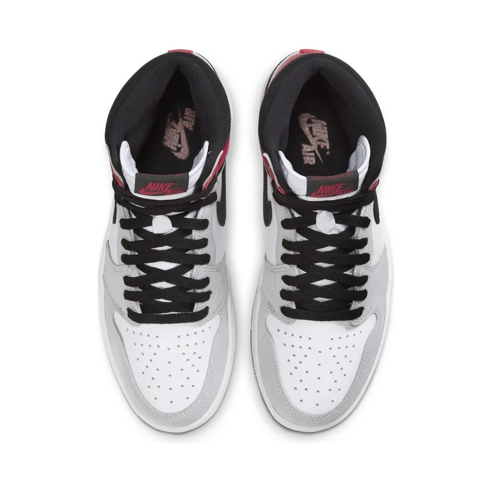 Jordan 1 Retro High Light Smoke Grey White/Black-Light Smoke Grey-Varsity Red (555088-126)