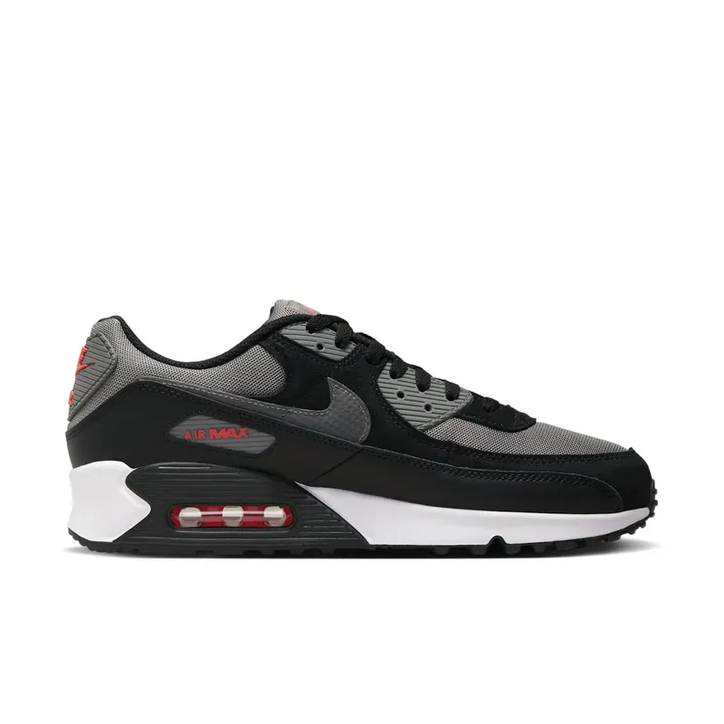 Nike Air Max 90 Grey Black Red (2022) (FD0664-001)