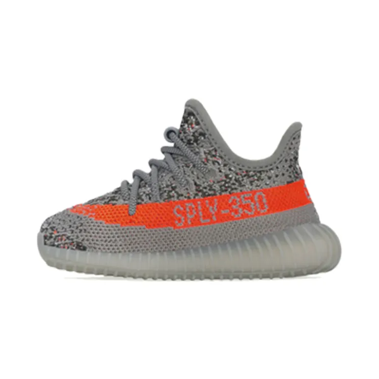 adidas YEEZY BOOST 350 V2 INFANTS Beluga Rf / Steeple Gray / Solar Red (GW1231)