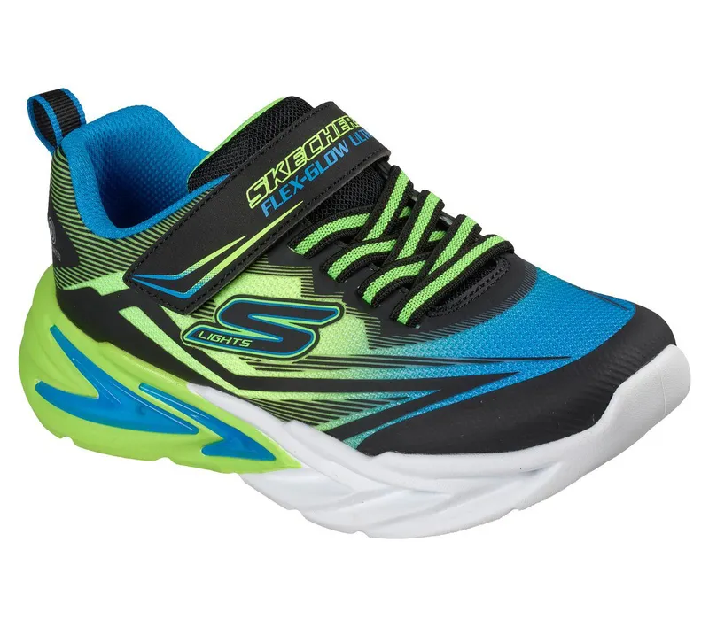Skechers S-Lights: Flex-Glow Ultra Sneaker Black/Blue/Limoen