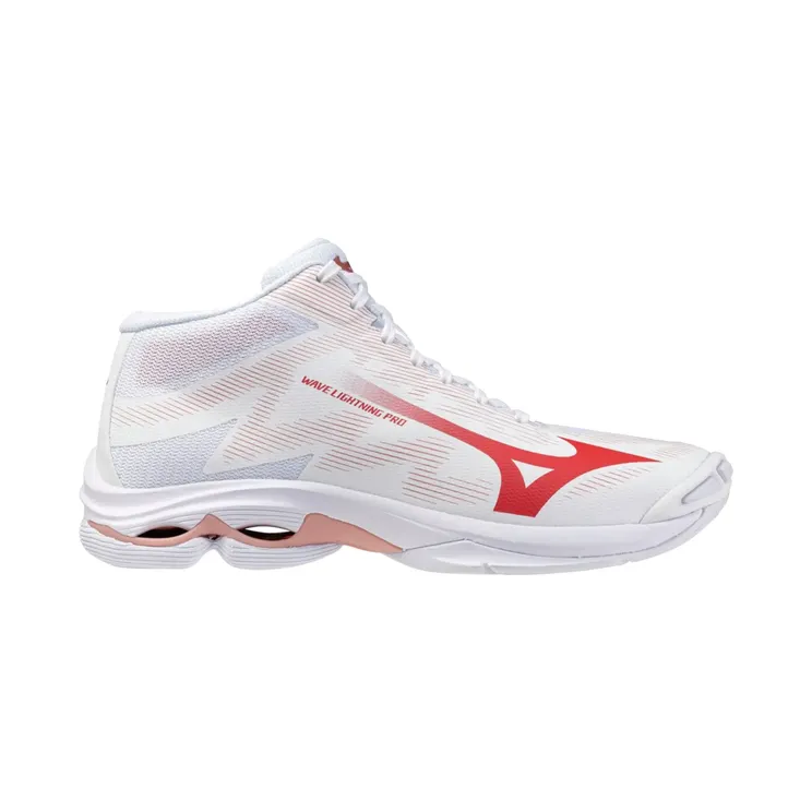 Mizuno Wave Lightning Pro Mid White Rose Elegance Lava Falls (V1GC266573)