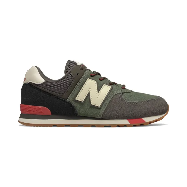 New Balance 574 Camo Green Team Red (GC574JHR)