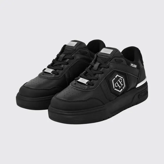 Philipp plein Leather and Mesh Sneakers Black 1 (SAESUSC0766PTE120N0202)