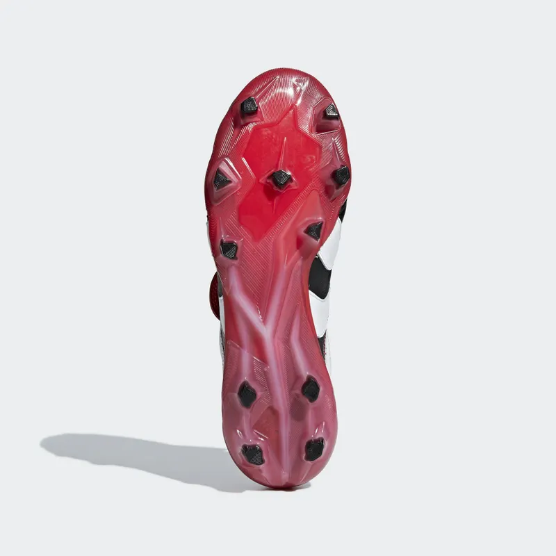 adidas Predator Accelerator Firm Ground Cleat Black White Red Core Black/Cloud White/Red (D96665)
