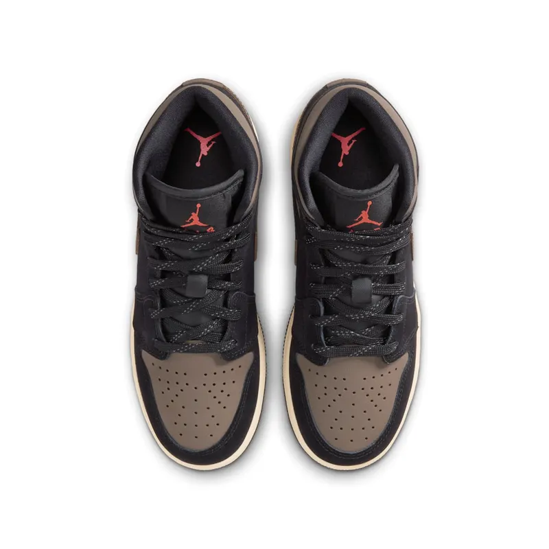 Air Jordan 1 Black/Light Wild Mango/Muslin/Olive Grey (IB7053-002)