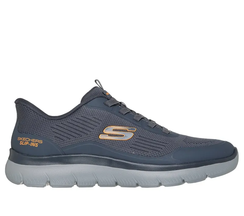 Skechers Slip-ins: Summits – Leyter Sneaker Houtskool/Orange