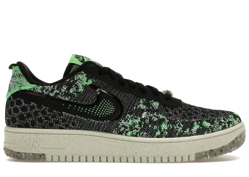 Nike Air Force 1 Low Crater Flyknit Black Volt (DM0590-002)