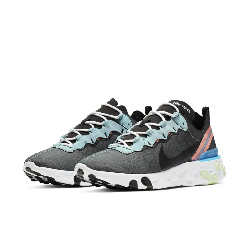 Nike React Element 55 Ocean Cube Ocean Cube/Black-Pink Quartz-Blue Hero-Cedar-White (BQ6166-300)