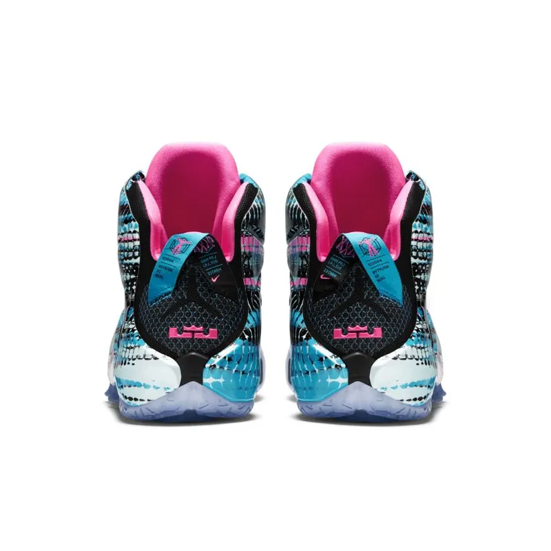 Nike LeBron 12 23 Chromosomes Black/Pink Power-Blue Lagoon (684593-006)