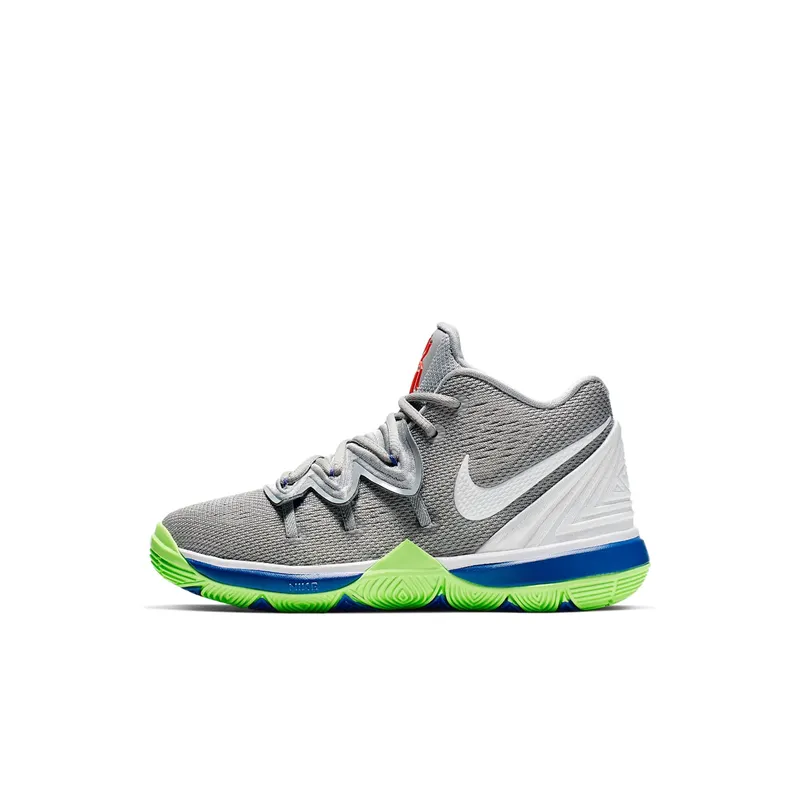 Nike Kyrie 5 Wolf Grey Lime Blast (PS) Wolf Grey/White-Lime Blast (AQ2458-099)