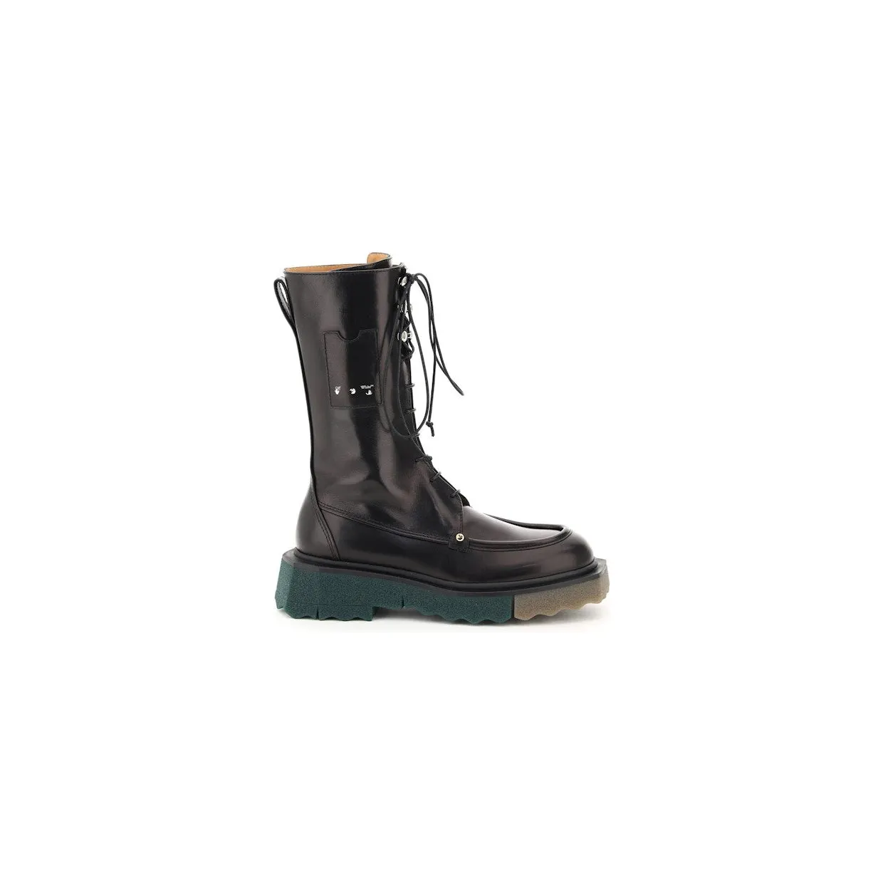 OFF-WHITE Sponge Combat Boot Black Green (OWIE009S21LEA0011000)