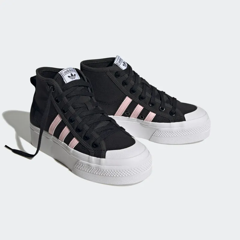 Adidas Nizza Platform Mid Core Black / Clear Pink / Cloud White (GY9934)