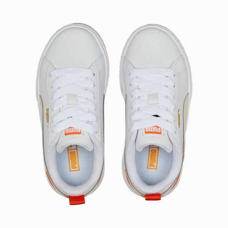 PUMA Mayze Leather Kids’ White/Vaporous Gray (384528-06)