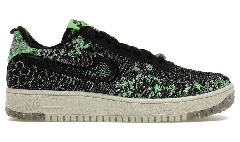 Nike Air Force 1 Low Crater Flyknit Black Volt (DM0590-002)