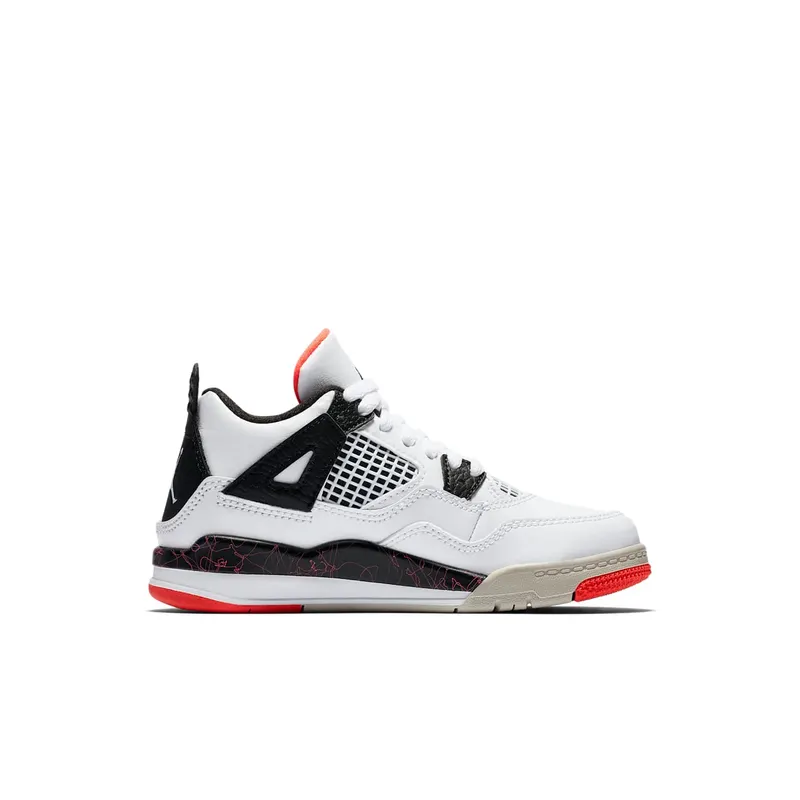 Jordan 4 Retro Flight Nostalgia (PS) White/Black-Bright Crimson-Pale Citron (BQ7669-116)