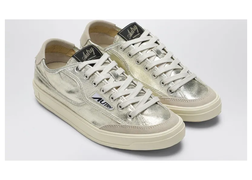 Autry Laminated Leather Windscape Sneakers Platinum (SCLWCU08)