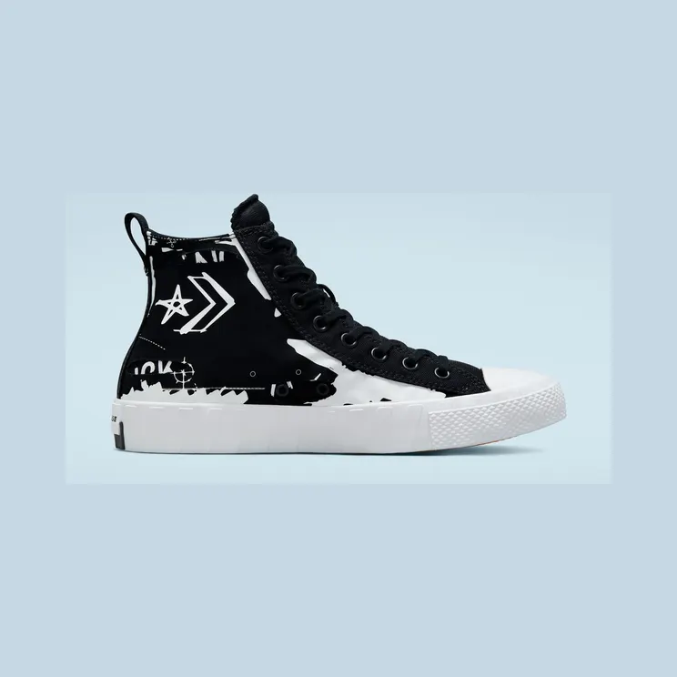 Converse Script Print UNT1TL3D High Top Black/black/white (171230C)