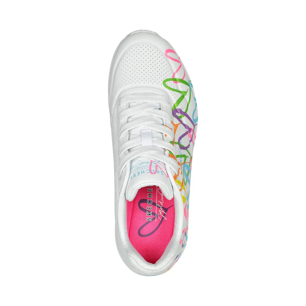 Skechers JGoldcrown: Uno – Highlight Love – White / Multi – “White” (177981 WMLT)