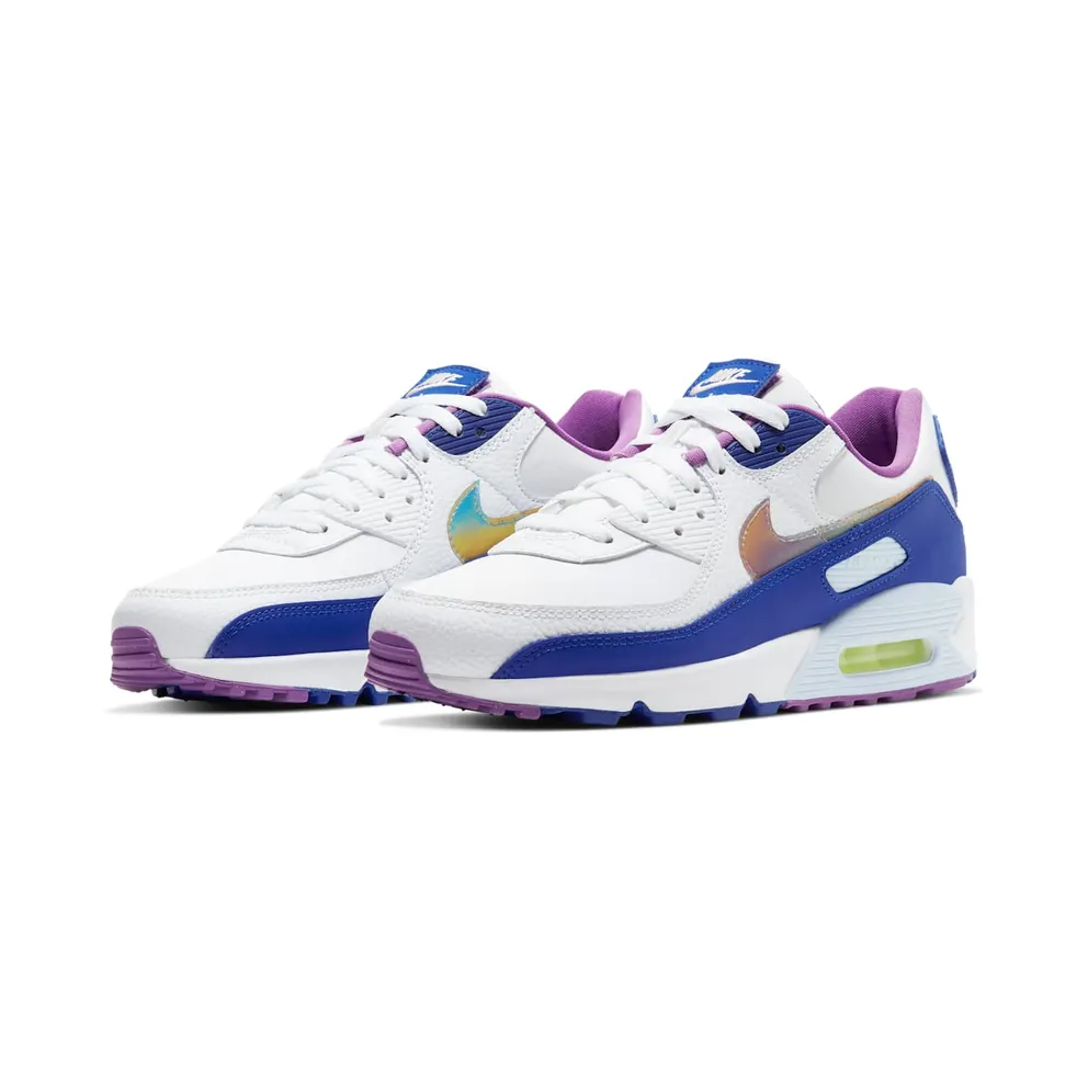 Nike Air Max 90 Easter Blue (2020) White/Washed Coral-Hyper Blue-Multi-Color (CT3623-100)