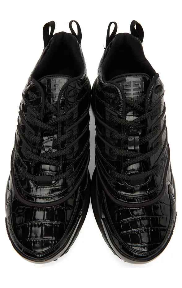 Givenchy Black Patent GIV 1 Sneakers (BE001ME10S) (5)