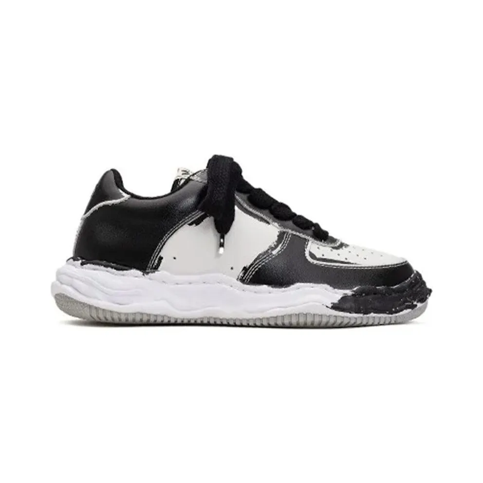 Maison Mihara Yasuhiro Wayne OG Sole Printed Leather Low Black White (A11FW725)