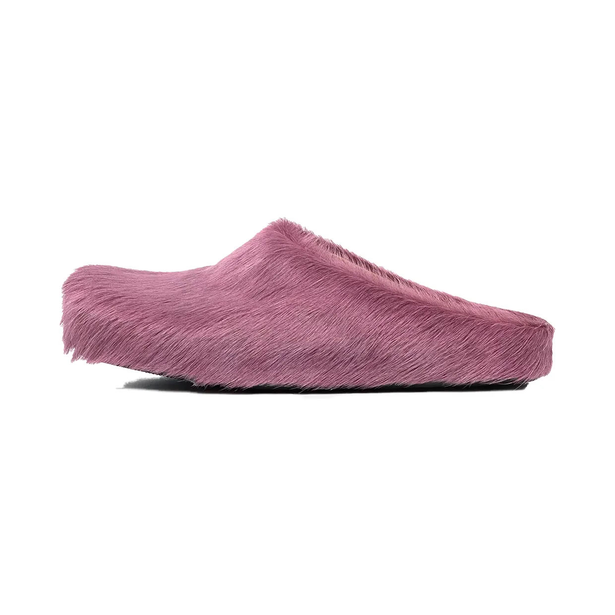 Marni Long Hair Calfskin Fussbett Sabot Mule Prune Violet (SBMR000600P412200C68) (4)