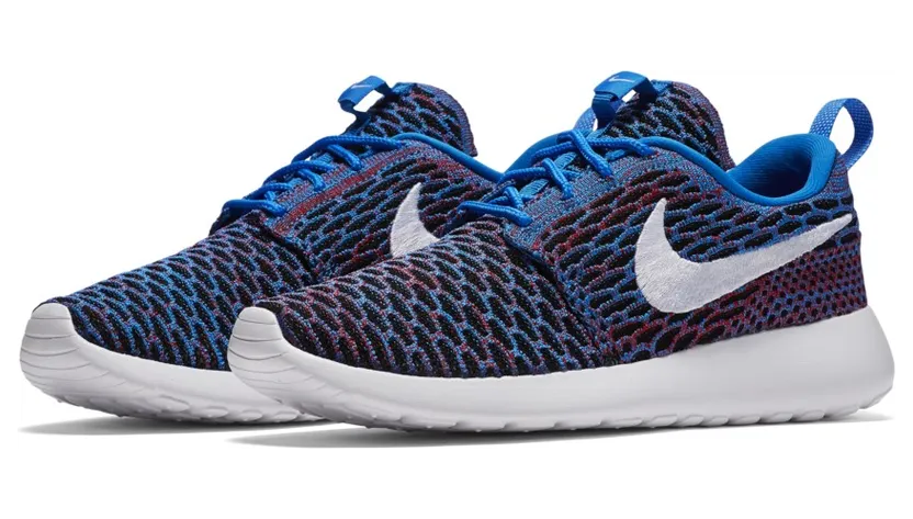 Nike Roshe One Flyknit Photo Blue/White-University Red-Black (W)