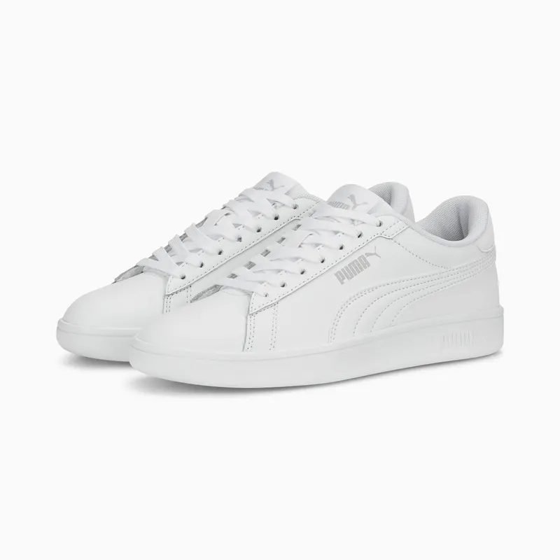 Puma Smash 3.0 Leather Youth White/Grey (392031-02)
