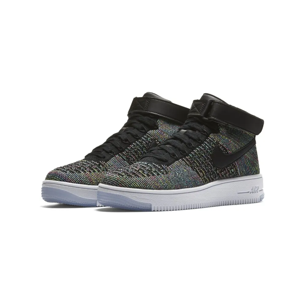 Nike Air Force 1 Ultra Flyknit Mid Multi-Color 2.0 (GS) Pink Blast/Black-White (862824-600)